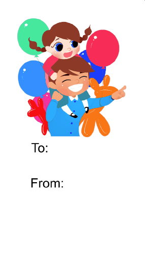 Fathers Day Fun (white background) Gift Tag Paper