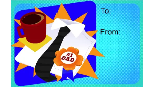 Fathers Day Presents Gift Tag Paper