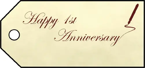 First Anniversary Gift Tags Paper