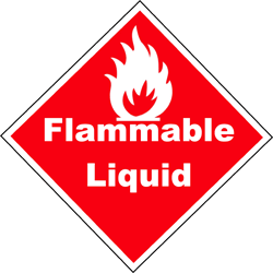 Flammable Liquid Sign Paper