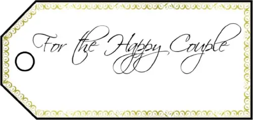 For The Happy Couple Gift Tags Paper