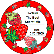 Strawberries (Round) Canning Label Paper