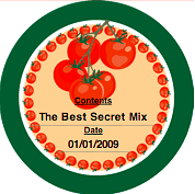Tomatoes (Round) Canning Label Paper