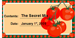 Tomatoes Canning Label Paper