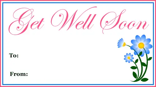 Get Well Gift Tag Paper