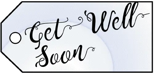 Get Well Soon Gift Tag Paper