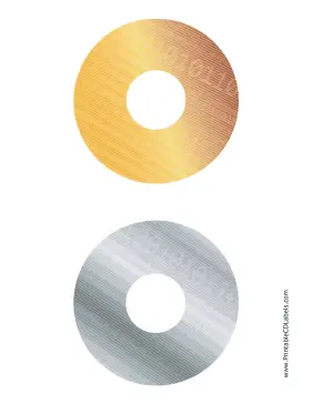 Gold Silver Digital Software CD-DVD Labels Paper