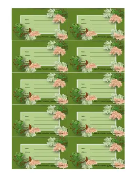 Green Chameleons Luggage Tag Paper