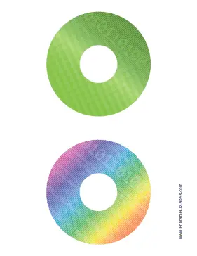 Green Rainbow Digital Software CD-DVD Labels Paper