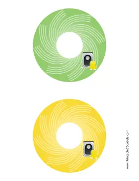 Green Yellow Harddrive Backups CD-DVD Labels Paper