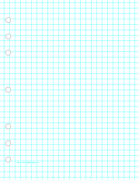 Grid Portrait Letter 3 Per Inch Hole Punch Paper