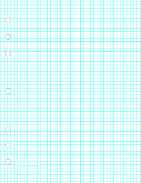 Grid Portrait Letter 5 Per Inch Hole Punch Paper