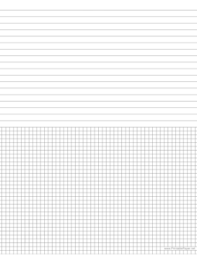 Half College Lined Half Graph Paper 6 Per Inch Paper