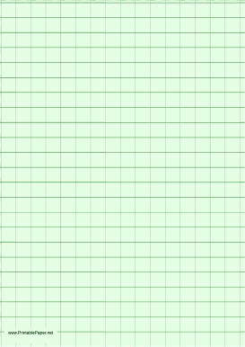Graph Paper - Light Green - Half Inch Grid - A4 Paper