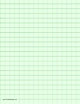 Graph Paper - Light Green - Half Inch Grid Paper