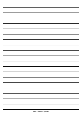 Low Vision Writing Paper - Half Inch - A4 Paper
