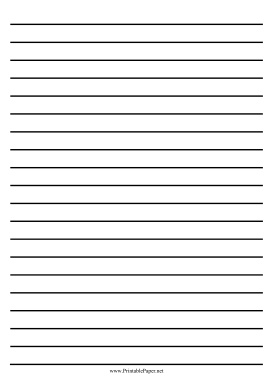 Download Printable Lined Paper Template 10mm PDF