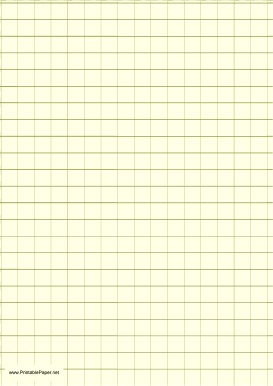 Graph Paper - Light Yellow - Half Inch Grid - A4 Paper