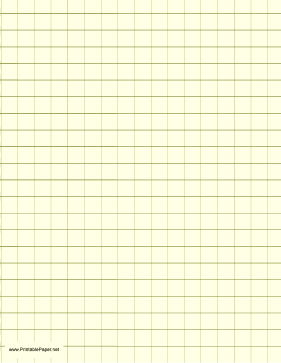 Graph Paper - Light Yellow - Half Inch Grid Paper