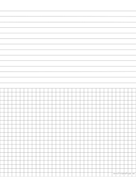 Half Wide Lined Half Graph Paper 4 Per Inch Paper