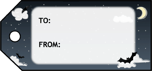 Halloween Bats Gift Tags Paper