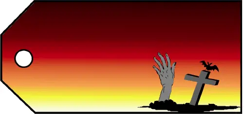 Halloween Graveyard Gift Tags Paper