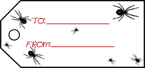Halloween Spiders Gift Tags Paper
