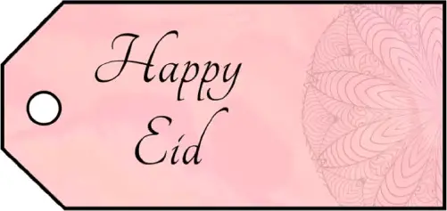 Happy Eid Gift Tags Paper