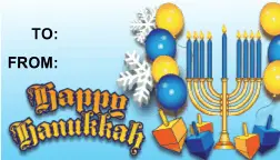Happy Hanukkah Balloons Paper