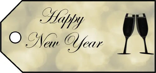 Happy New Year Gift Tags Paper