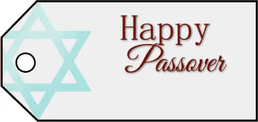 Happy Passover Gift Tag Paper