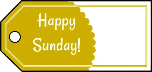 Happy Sunday Gift Tags Paper