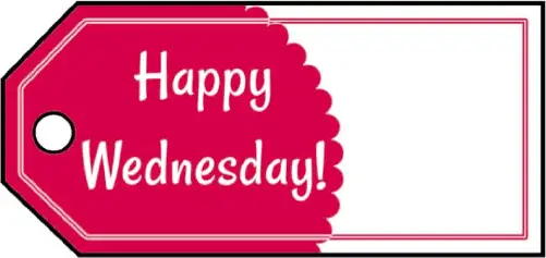 Happy Wednesday Gift Tags Paper