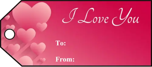 I Love You Gift Tags Paper