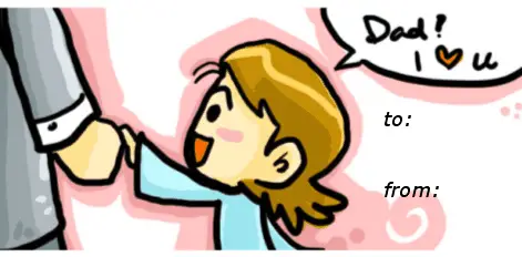 Holding Hands with Dad Paper