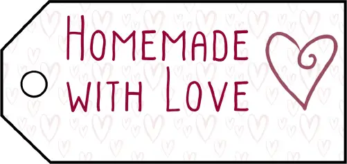 Homemade With Love Gift Tags Paper