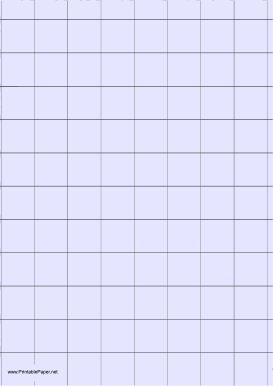Graph Paper - Light Blue - One Inch Grid - A4 Paper