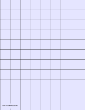 Graph Paper - Light Blue - One Inch Grid Paper