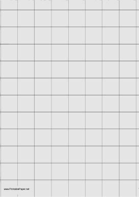 Graph Paper - Light Gray - One Inch Grid - A4 Paper