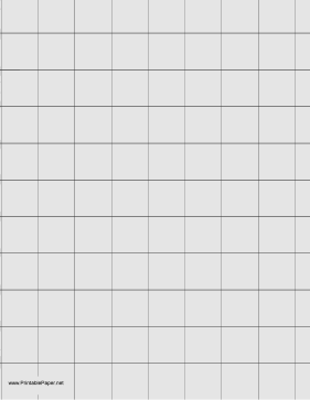 Graph Paper - Light Gray - One Inch Grid Paper