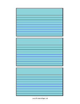 Index Cards 3-by-5 Blue Paper