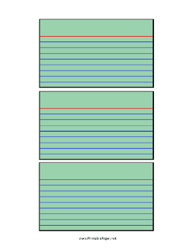 Index Cards 3-by-5 Green Paper