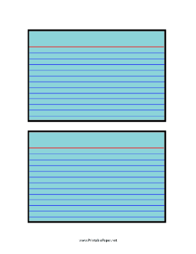 Index Cards 4-by-6 Blue Paper