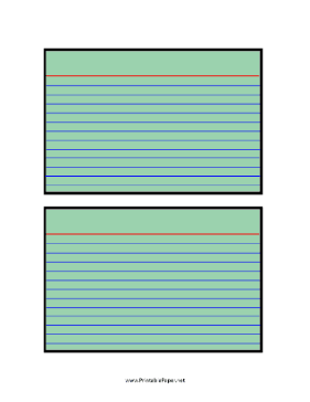 Index Cards 4-by-6 Green Paper