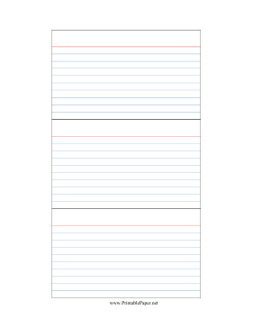 Index Cards Template Paper