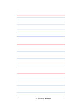 Printable Index Cards Template