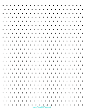 Isometric Dots 1 cm Letter Paper