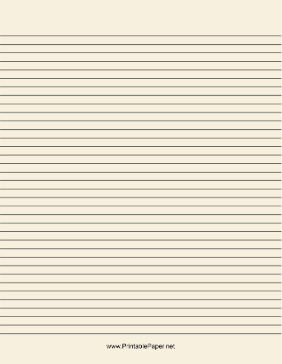 Ivory Lined Paper Paper