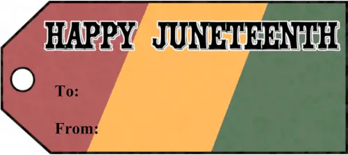 Juneteenth Gift Tags Paper