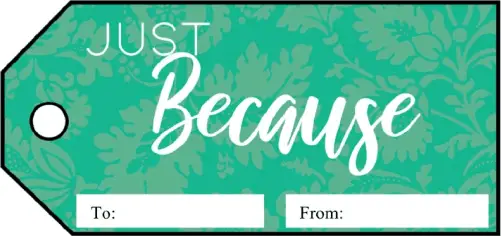 Just Because Gift Tags Paper
